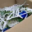 LVXINLI Artificial Cemetery Flowers Saddle-Shaped Tombstone Decorations Non-Fading UV-ResistantBlue+White Saddle