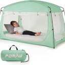 Porayhut Bed Tent for Twin Bed, Mosquito Net Bed Canopy, Portable Mosquito Mesh Tent for Kids & Adults, Breathable Mesh Net for Better Sleep, Indoor & Outdoor Travel Use (Teal, Twin)