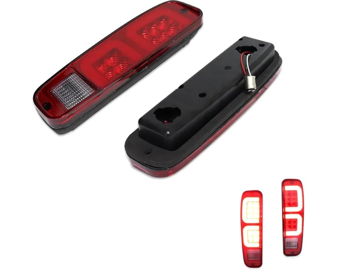 ADIIL Red Lens Red LED Rear Tail Brake Lights Taillamps For 74-91 Ford E150 F150 250 350 100 Bronco