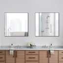 ANYHI 28"x28" Square Bathroom Mirror for Wall with Aluminum Frame