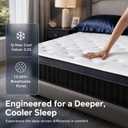 Twin Mattress 12 Inch, Medium Firm Hybrid with Pocket Coils & Cooling Gel