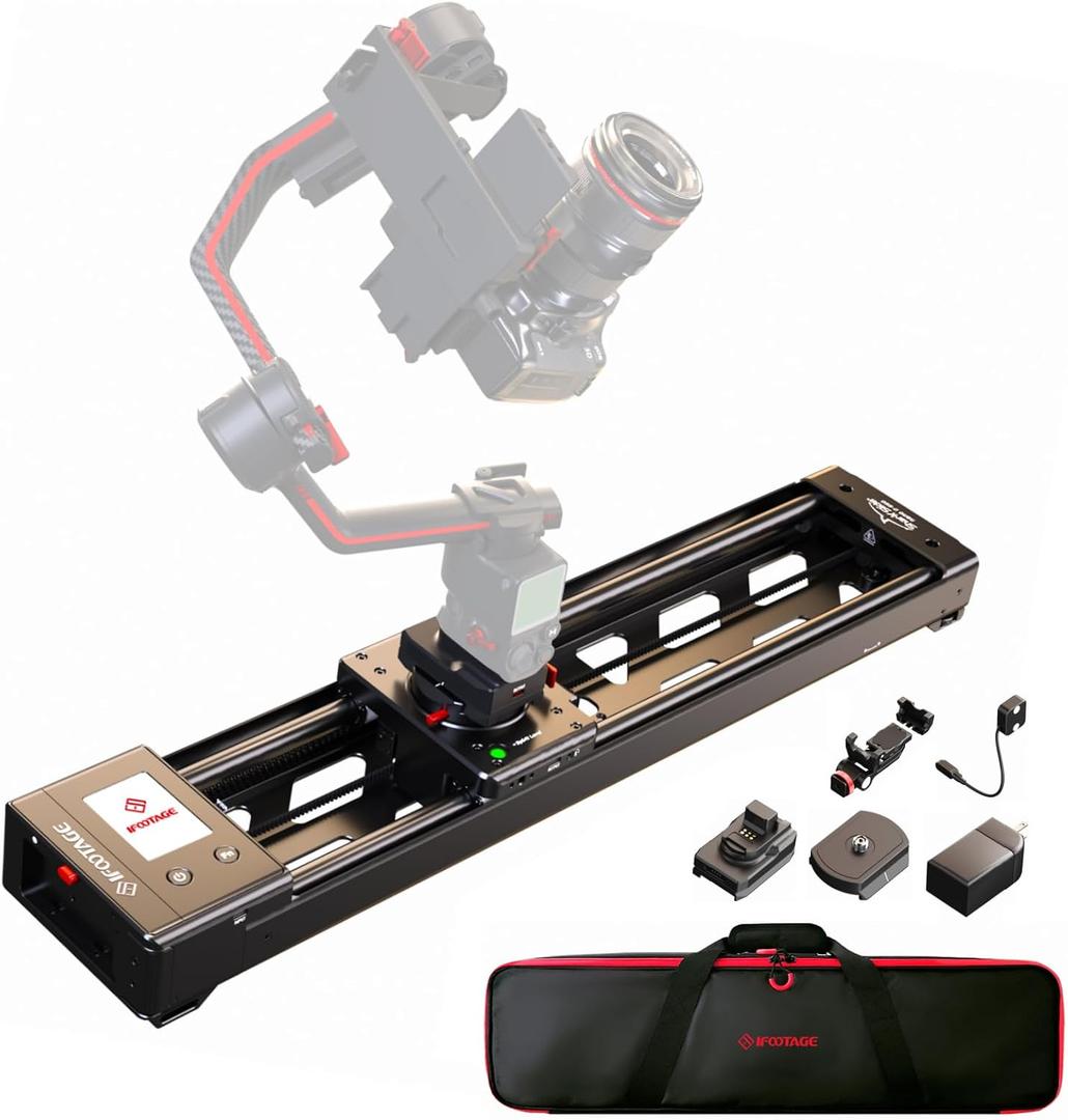 IFOOTAGE Shark Slider Nano II 660 Motorized Camera Slider - 26" Multi-Axis Pan Slider for DJI RS 2/RS3 Pro/RS 4/RS 4 Pro Gimbals, 15.4lbs Payload, 360 Panoramic, 6 Modes, Phone/Camera Compatible