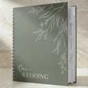 Beautiful Minimalistic Wedding Planner Book and Organizer - Enhance Excitement and Makes Your Countdown Planning Easy - Unique Engagement Gift for Newly Engaged Couples, Future Brides and Grooms (Sage)