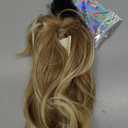 FESHFEN Claw Clip Short Ponytail Extensions - DIY Bendable Metals Fluffy Messy Bun Hair Piece Straight Synthetic Hairpieces Ponytail Extension for Women, Mix Blonde