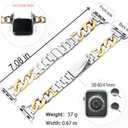 Cool Chain Smartwatch Bands Compatible for Apple Watch Bands, Stylish Replacement Watch Strap for Iwatch, Size: 42mm(Series 10/11)/41mm/40mm/38mm