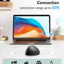TECKNET Ergonomic Mouse, 4800 DPI 5 Adjustable DPI Levels, Wireless Vertical Mouse, 6 Buttons, 2.4G Silent Mouse for Laptop, PC, Chromebook, Mac - Black