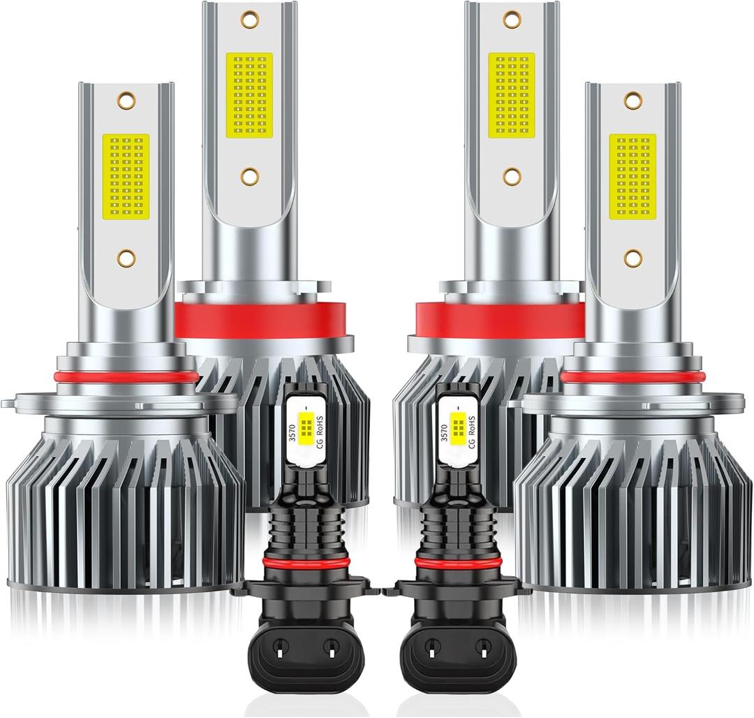 Fit For Ford F150 2015-2023 Driving Light Bulbs Combo, 500% Enhanced Visibility With 12000RPM Turbo Fan, Direct Installation, 6-Pack Lighting Bundle