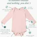 PurComfy Supersoft Long Sleeve Baby Bodysuits, Premium Bamboo Rayon Bodysuit Unisex Boy Girl 12-18  months,5 pack