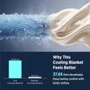 Bedsure Lightweight Cold Blanket for Summer, Bed Cooling Blanket Queen Size for Hot Sleepers, Ice Cool Essentials for Hot Nights, Breathable Thin Bedding for Teen Girls, Women, Oat Milk, 90" x 90"