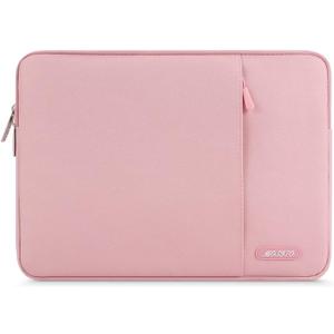 MOSISO Laptop Case 13 inch, Laptop Sleeve Compatible with MacBook Neo/Air/Pro 13 inch with A18/M5/M4/M3/M2/M1 Chip 2026-2016, Polyester Vertical Computer Sleeve Bag with Pocket, Pink