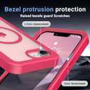 jaroco Magnetic for iPhone 17e Case& iPhone 16e Case, [Compatible with MagSafe][Military Grade Drop Protection][Heavy Duty Protection][Non-Slip][Shockproof] 2-Layer Bumper Phone Case 6.1''-Rose