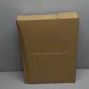 StorageWorks Storage Bins with Lids, Decorative Storage Boxes with Lid and PU Handles, Foldable Storage Baskets for Closet, Shelves, Stackable, Ivory, Jumbo, 3-Pack