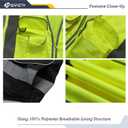 JKSafety 9 Pockets High Visible Reflective Safety Vest Zipper Front Breathable Lining, Yellow-Black Meets ANSI/ISEA Standards(150-Yellow-Black XL