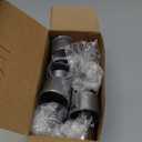 Therwen 12 Pack Chain Link Fence Ring Cap for 1-5/8" OD Post, 1 7/8" Aluminum Eye Top Rail Cap with 1-3/8" Loop, Outdoor Rail Fencing Repair Hardware