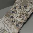 7x7 Living Room Area Rug: Washable Oriental Printed Soft Round Rug for Bedroom Besides Non-Slip Low-Pile Carpet for High-Traffic Area Indoor Stain Resistant Distressed Home Decor Mat(7Round, Green)