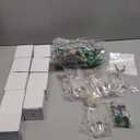 Kasyat 41 Pcs Christmas Village Set LED Lighted Christmas Village Accessories White Houses with Xmas Tree Deer Streetlight Figurines Crafts Town Scene