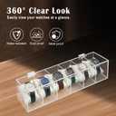 Watch Box Case, 6 Slot Watch Organizer Clear Acrylic for Men Women