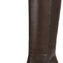 wetkiss Knee High Boots for Women - Pointed Toe Kitten Heel & Crocodile, Side Full Zipper for Easy Wear, All-Day Comfort Boots for Work, Party and Daily Chic Style (7, E-chocolate Brown)
