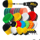 Holikme 30Pack Drill Brush Attachments Set,Scrub Pads & Sponge, Power Scrubber Brush with Extend Long Attachment All Purpose Clean for Grout, Tiles, Sinks, Car Polishing Pads