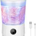Underwear Washing Machine - Portable Rechargeable Mini Washing Machine w/ 1.5L Isolated Tubs, Bionic Hand-Wash Tech for Travel, Camping, Dorm | 3 Modes, 3000mAh