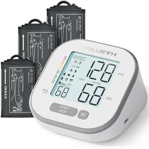 Pediatric Blood Pressure Cuff, Blood Pressure Machine for Home Use - 3 Size Cuffs, Small 4"-8", Medium 6"-10" and Large 7"-17", Perfect for Family Health Monitoring
