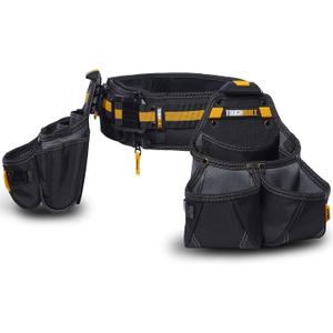 ToughBuilt Cliptech Series - 3-Piece Tradesman Tool Belt Set with Heavy-Duty Jobsite Construction, Organized Easy-Access Tool Storage, and All-Day Professional Comfort (TB-CT-111-3P) (Trademan Work Belt)