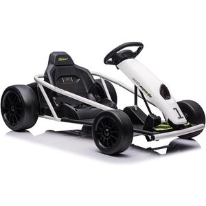 24V Go Kart for Kids 8-12 Years, 300W*2 Extra Powerful Motors, 9Ah Large Battery 8.1MPH High Speed Drifting with Music, Horn,Max Load 155lbs Outdoor Ride On Toy for Teens (White)