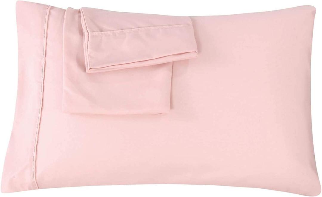 TBM Oversize Pillow Case Extra Large Fits Even The Fluffiest Pillows Including The Pancake Pillow Extra Tall Pillowcase 100% Egyptian Cotton 600 Thread Count (Blush/Rose Pink, Queen 23W X 34L)