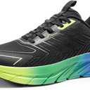 Men's Slip On Walking Shoes Running Comfortable Tennis Breathable Non Slip Athletic Gym Workout Cross Training Fashion Sneakers (10.5, Black/Green)