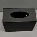 Acrylic Hand Towel Box Cover Compatible with Kleenex Disposable Hand Towels Wall-Mounted Paper Towel Dispenser Suitable for Tabletop, Bathroom, Car, and Office Use (Black) (Normal)