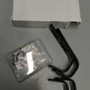 4 Set Angled Bunk Bed Ladder Hooks PVC Adjustable Coated Stainless Steel Iron Bunk Bed Ladder Hooks Brackets Heavy Duty RV Utility Hook Hanger J Hooks Metal with Mounting Screws