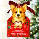 2 x Corgi Ornament, Corgi Ornaments for Christmas Tree, Unique Dog Letter Christmas Ornaments 2025 Gifts for Lover, Dog Ornament and Decor Gift Wood Acrylic 2 Layers Xmas Ornaments