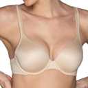 Vanity Fair Women's Perfect T-Shirt Bra, Body Shine Full Coverage, Lightly Lined Cups up to DD (38B, Underwire - Beige)