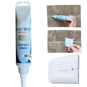 Tile Grout Repair Kit (Beige, 8.8 oz / 250 g), Four-Way Use – Repair, Repaint, Fill The Gaps, Fast Drying, Odorless, Waterproof, And Pre-Mixed Grout Pen For Shower, Kitchen, Pool, Bathroom