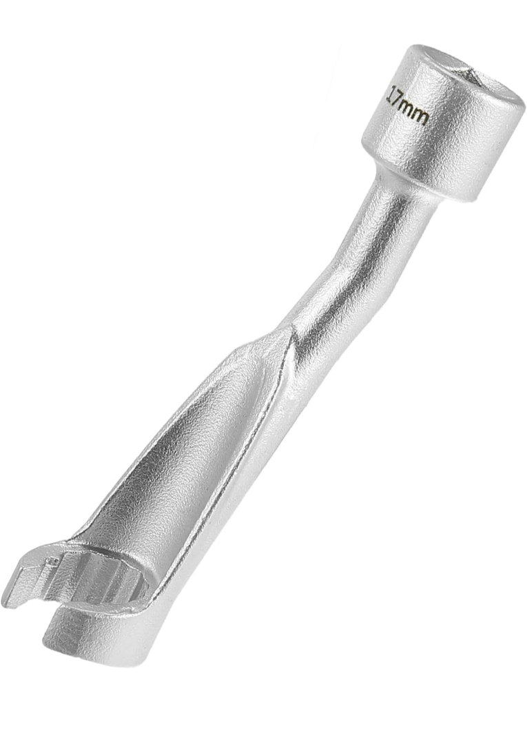 17mm 12Point Common Rail Injection Fuel Line Socket Nut Wrench for BMW for Opel 2.5TD Diesel Engine/for 1/2 Flare Nut Wrench Opening Socket L-Type Removal Socket/Durable / 1pcs