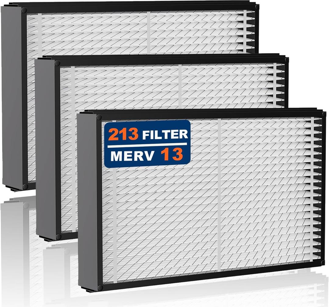 3 Pack 213 Replacement Filter Compatible with AprilAire Models 1210, 1620, 2210, 2216, 3210, 4200, MERV 13 Furnace Air Filters, Fit for 20x25x4 Furnace
