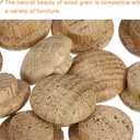 uxcell 12 Pcs 0.39 x 0.59 Inch Wood Hole Plugs, Wooden Screw Hole Cover, Wood Pocket Button Plug for Chair Stair Craft Furniture Woodworking