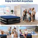CHERIMOR Queen Air Mattress with Built in Pump, 18" Raised Comfort, Multi-Layer Leakproof, Heavy-Duty Support Blow Up Mattress, 800lbs High Capacity, 3 Min Inflation for Home Camping Guests
