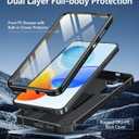 FNTCASE for Samsung Galaxy S25 Case: for Galaxy S24 Case with [Built-in Screen Protector & Kickstand] [Military-Grade Drop Protection] Heavy Duty Protective Full Body Shockproof TPU Phone Cover Black