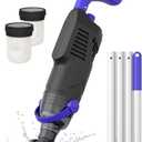 Little Shark Pool Vacuum for Above Ground Pool, Hot Tub Vacuum with a 60w Motor,18 Gal/Min Powerful Suction, Compact & Light Pool Vacuum with 5000mAh Battery, 1h Running Time