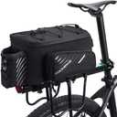 ROCKBROS Bike Rack Bag Bicycle Bag Trunk Rear Rack Bag Bike Panniers Bike Accessories Basket Storage Luggage Saddle Shoulder Bag 13L for E bike, Bicycle With Rain Cover Biking Accessories Gear, Small