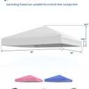 Garvee 10x10ft Canopy Replacement Top with Silver Coated, Waterproof & UV Protection Pop Up Canopy Tent Replacement Top Cover Waterproof for Outdoor Garden Patio Sun Shade(Top Only), White