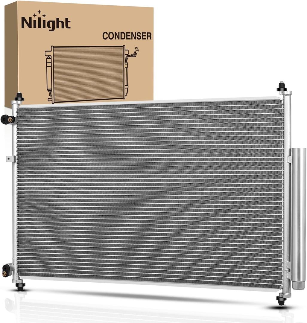 Nilight AC Condenser Compatible with Honda Odyssey EX EX-L LX Touring Elite SE 6 Cyl 3.5L 2011-2017 Air Conditioning A/C Condenser with Receiver Drier Replace# 3892, ACA84659, HO3030155, 80110TK8A01
