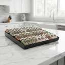 GOENDR Metal Spice Drawer Organizer, 4-Tier Spice Rack for Drawer, Expandable Seasoning Organizer Fits 11.4-22.8 Wide Drawer, Holds up to 48 Spice Jars (Not Included), Black