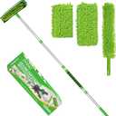 Ceiling Fan Cleaner Duster with 6 Ft/72'' Extension Pole High Ceiling Fan Blade Cleaning Tool Microfiber Duster Reusable Pads for Cleaning Ceiling Fan, Baseboard, Blind, Cobweb, Molding