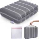 Hot Tub Cushion Pillow for Indoor or Outdoor Use, 16 x 12 x 4.3 Inches Weighted Spa Pillow with Washable 4D Mesh Cover & Non-Slip Micro Dot Bottom, Hot Tub Accessories for Adults, Quick Dry, Grey