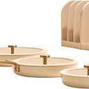 Our Place Essentials Pan Trio, 8-Piece Ceramic Fry Pan Set, Cream, 8 piece