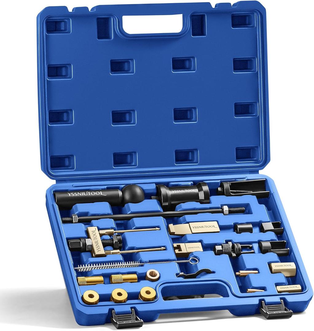 Fuel Injector Removal Puller Kit Injector Seal Install Tool Compatible with VW TDi 4 Cyl 8V 16V Diesel, Replacement for VW Audi1.2 1.4 1.6 1.8 2.0 2.7 3.0 3.2 3.6 V6 4.2 V8 FSI TSI TFSI Petrol