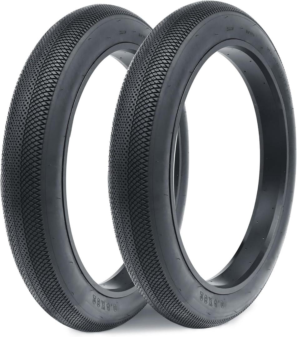 Fat Bike Tire 20"x4" 26"x4" E-Bike Tire Compatible Replacement Bicycle Tire for Mountain Snow and Beach Bike (Black (2 Pack))