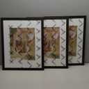 16x20 Picture Frame with Mat for 11x14 Set of 3, Distressed Black Wood Grain 16x20 Frames for Wall Mounting (3 Pack, Black)